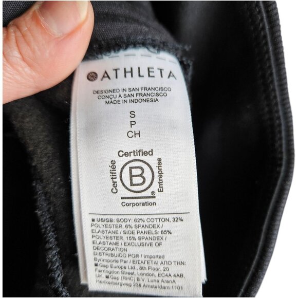 Athleta Retroplush Velvet Detail Black Straight Wide Leg Pants‎ Size Small - Picture 5 of 8